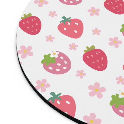 Strawberries and Daisies Mouse Pad