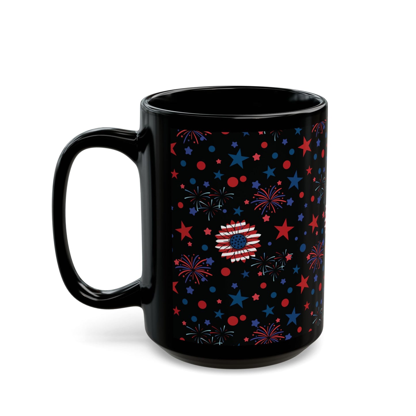 Starry Night America Black Mug Cool Summer Coffee Mug Tea Cup Spring Ceramic Mug