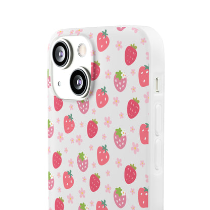 Strawberries and Daisies Flexible Phone Case iPhone Case Samsung Galaxy - Phone Case - Kristine Celestine