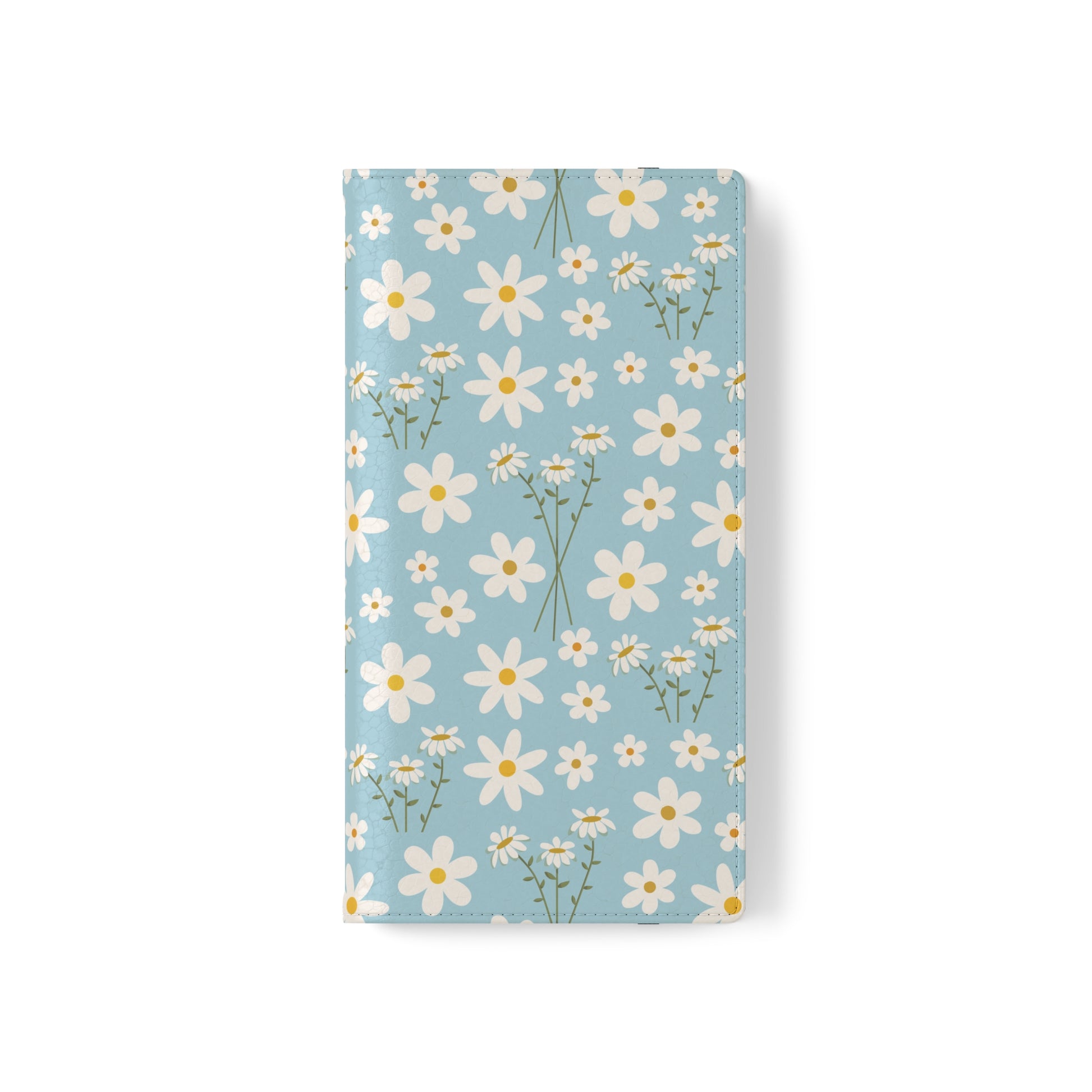 Sky Blue Daisy Flip Phone Case Cover with Pockets - Phone Case - Kristine Celestine