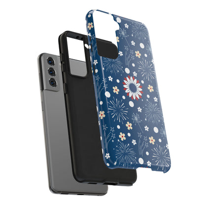 USA Daisy Fireworks Tough Phone Case for iPhone and Samsung Galaxy