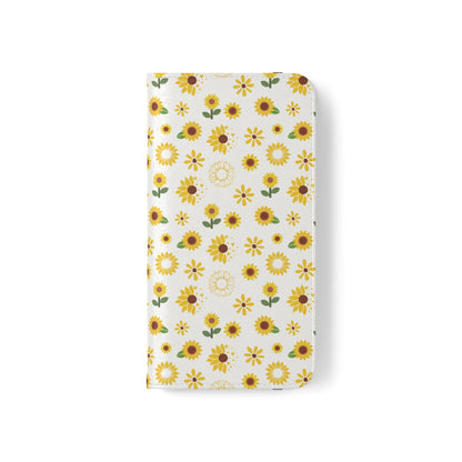 Sunflower Burst Flip Phone Case Cover with Pockets - Phone Case - Kristine Celestine