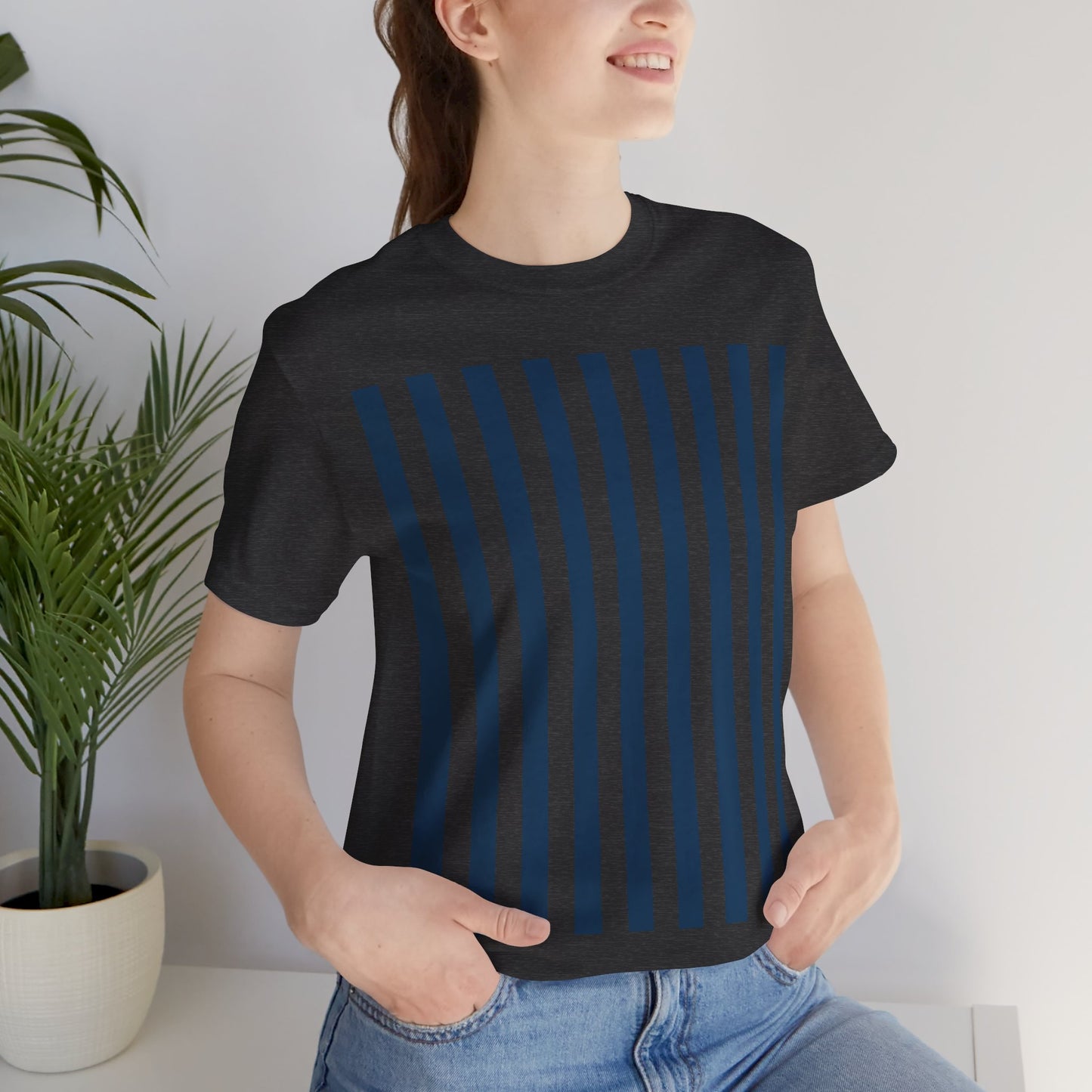 Navy Blue Stripes Shirt Royal Blue T - Shirts - T - Shirt - Kristine Celestine