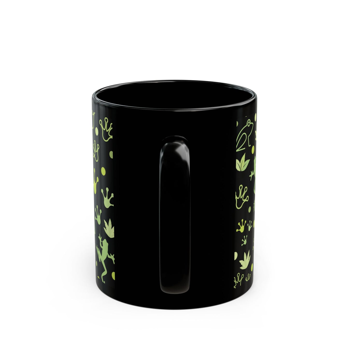 Froggy Black Mug Cool Summer Coffee Mug Tea Cup Spring Ceramic Mug