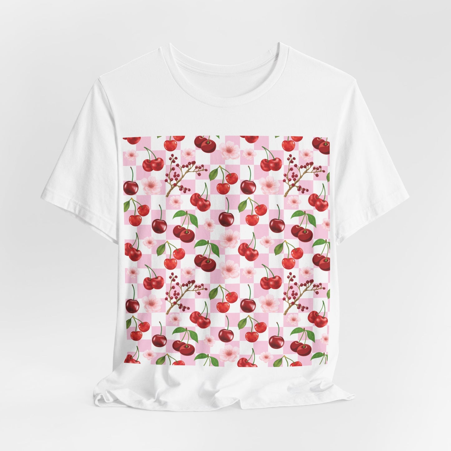 Cherry Checkerboard T - Shirt - T - Shirt - Kristine Celestine