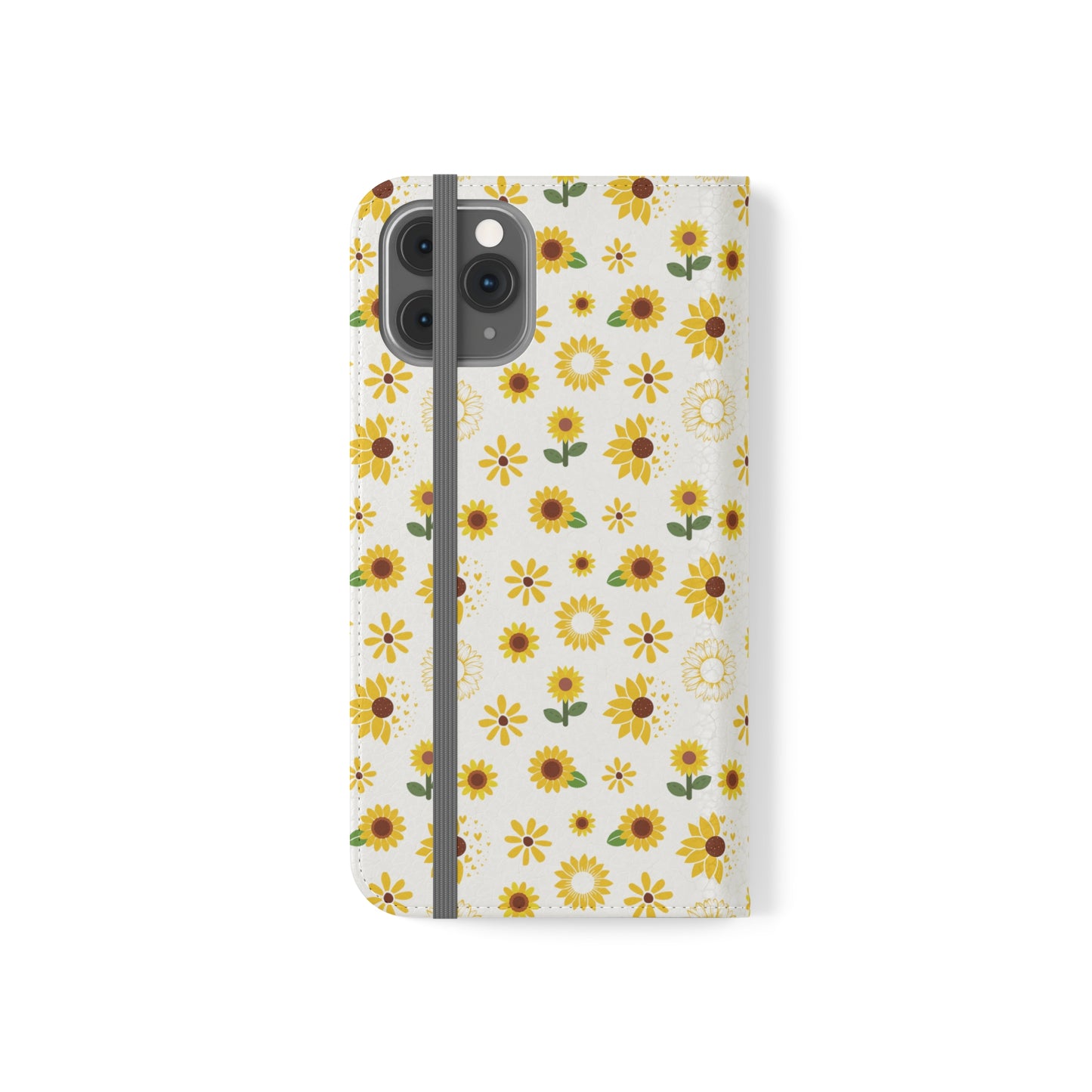 Sunflower Burst Flip Phone Case Cover with Pockets - Phone Case - Kristine Celestine