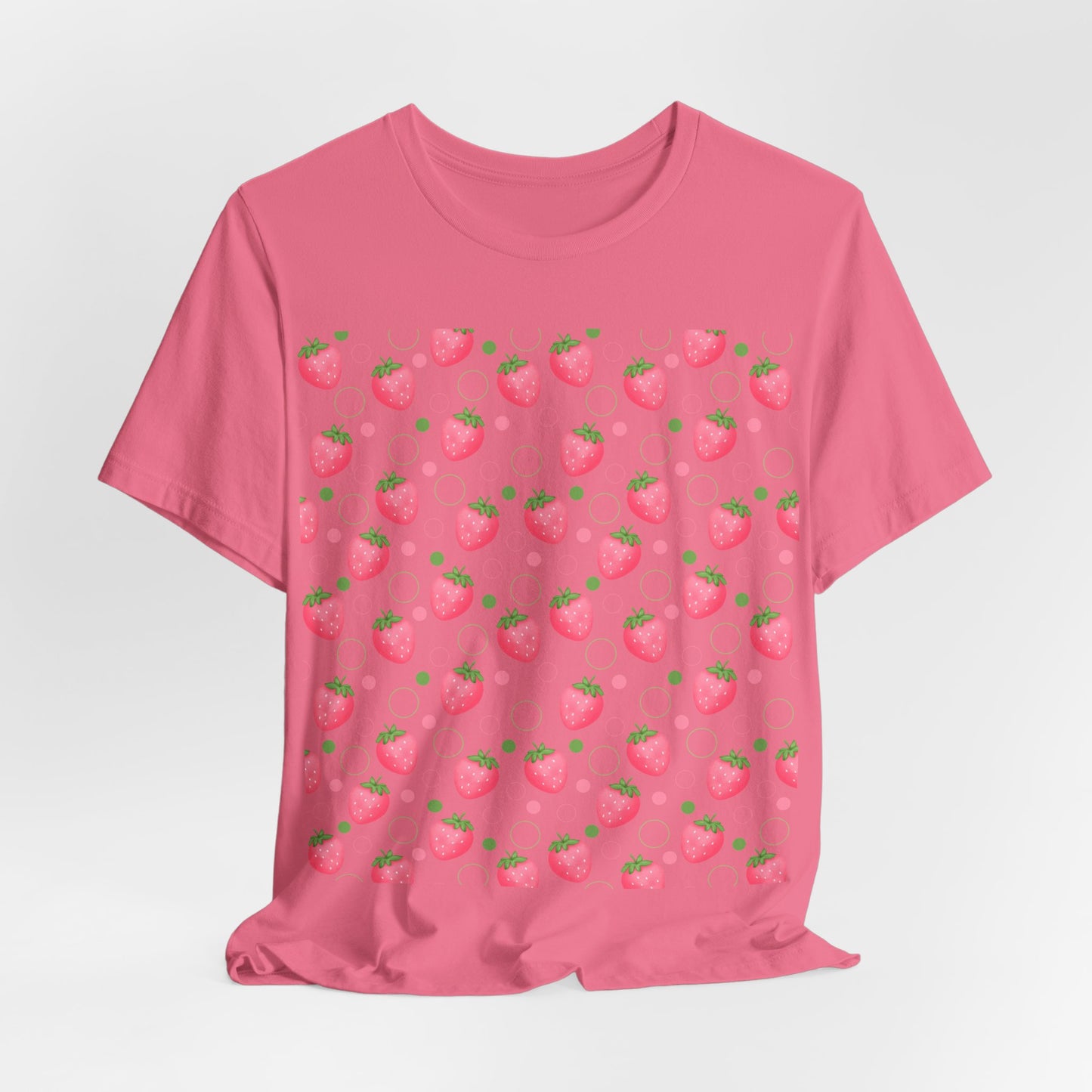 Pink Strawberry Bubbles Shirt - T - Shirt - Printify - Kristine Celestine