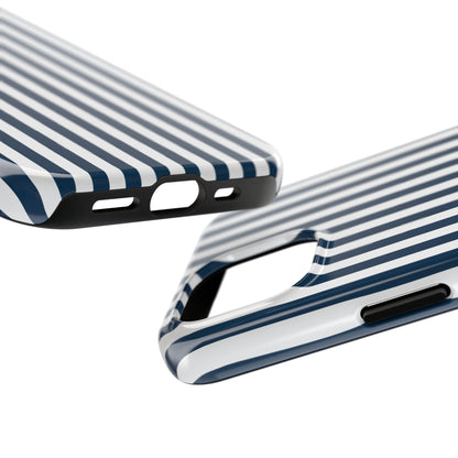 Navy Blue Stripes Tough Phone Case for iPhone and Samsung Galaxy