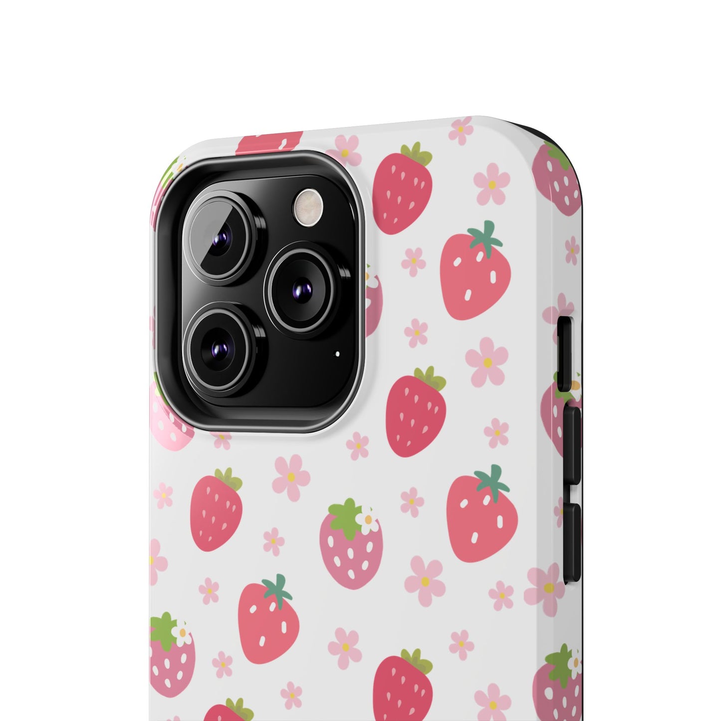 Strawberries and Daisies Tough Phone Case for iPhone and Samsung Galaxy