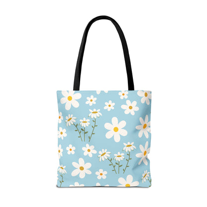 Sky Blue Daisy Tote Bag