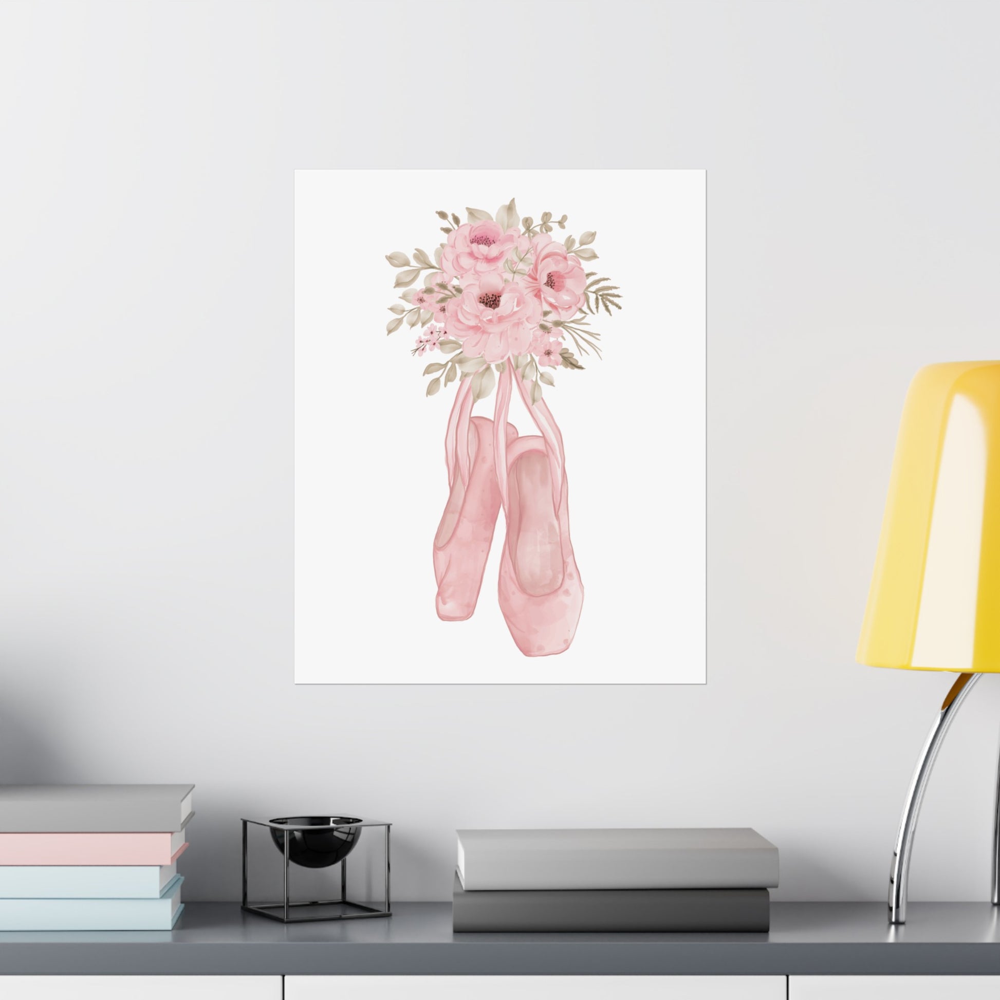 Floral Ballerina Shoes Wall Art Poster - Poster - Kristine Celestine