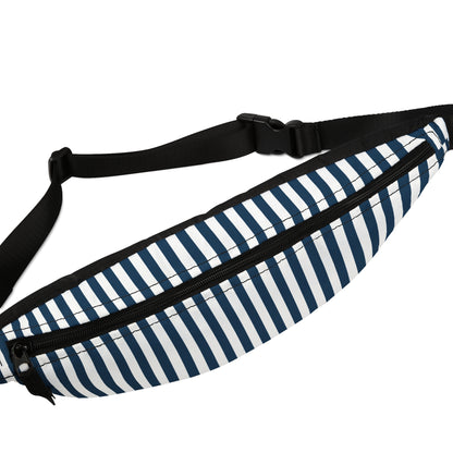 Navy Blue Stripes Fanny Pack Royal Blue Striped Belt Bag Fun Fanny Bag Waist Pack Bum Bag