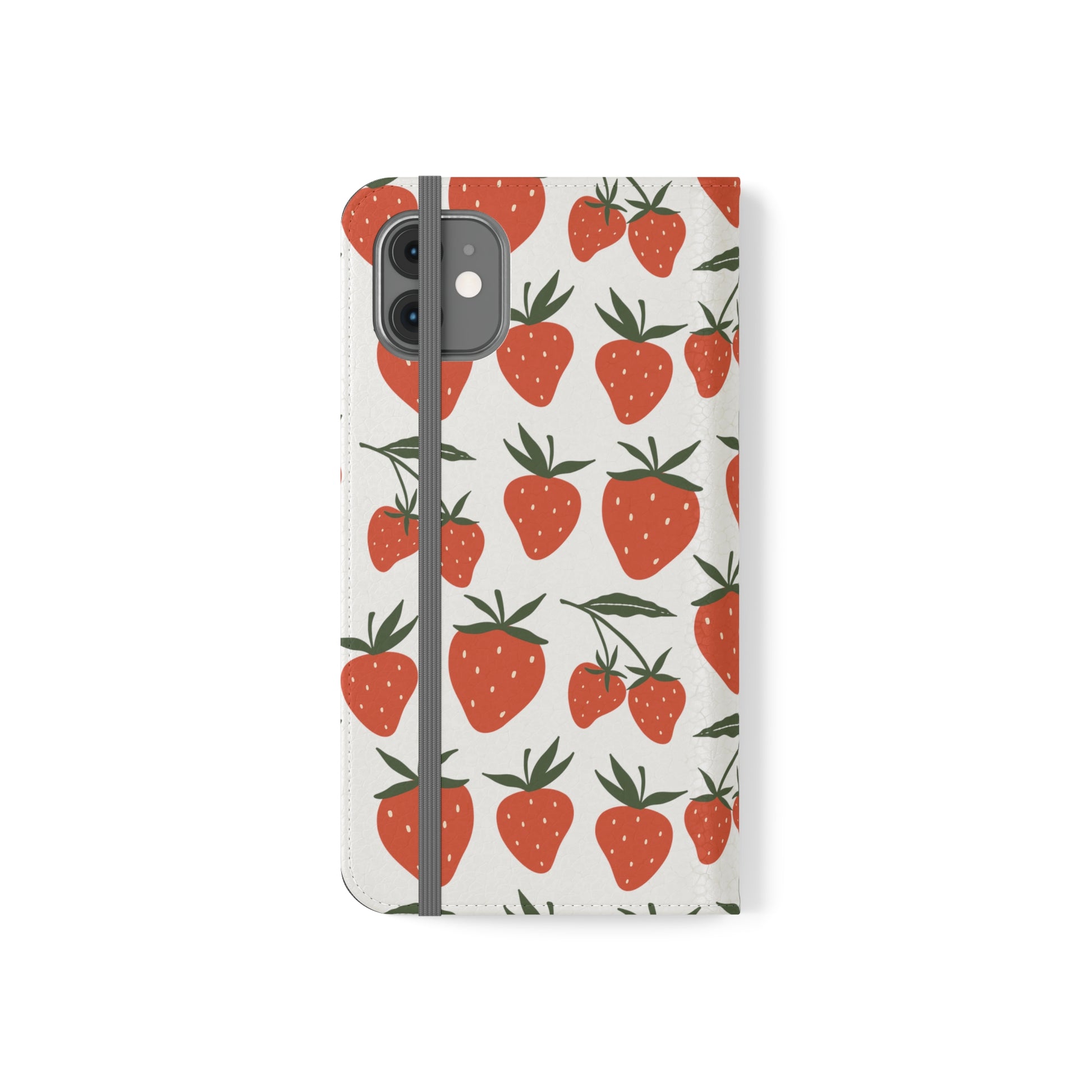 Tropical Strawberry Flip Phone Case Cover with Pockets - Phone Case - Kristine Celestine