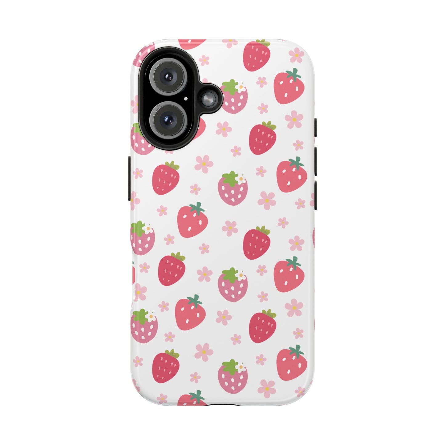 Strawberries and Daisies Tough Phone Case for iPhone and Samsung Galaxy