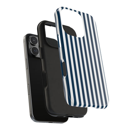 Navy Blue Stripes Tough Phone Case for iPhone and Samsung Galaxy