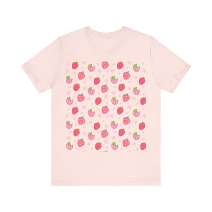 Strawberries and Daisies T - Shirt - T - Shirt - Kristine Celestine