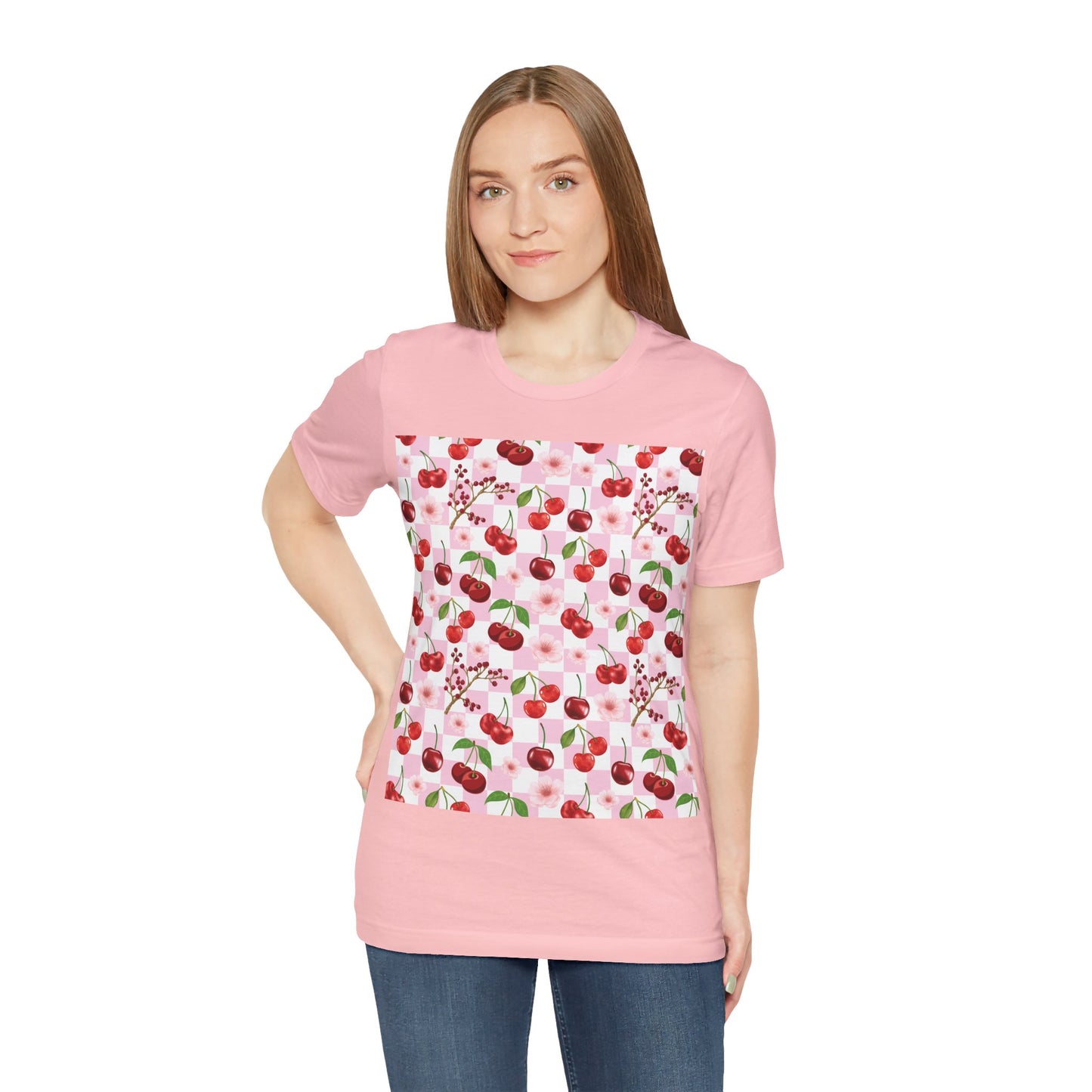 Cherry Checkerboard T - Shirt - T - Shirt - Kristine Celestine