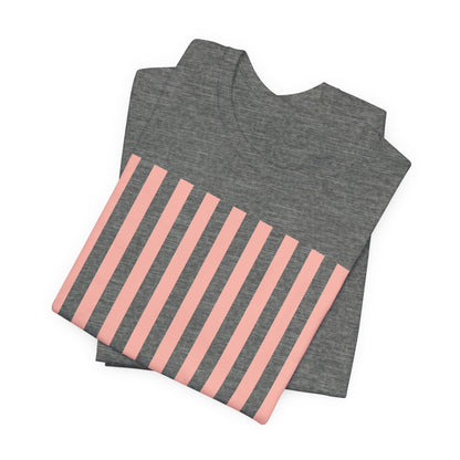 Coral Pink Stripes Shirt - T - Shirt - Kristine Celestine