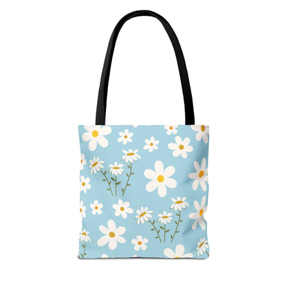 Sky Blue Daisy Tote Bag