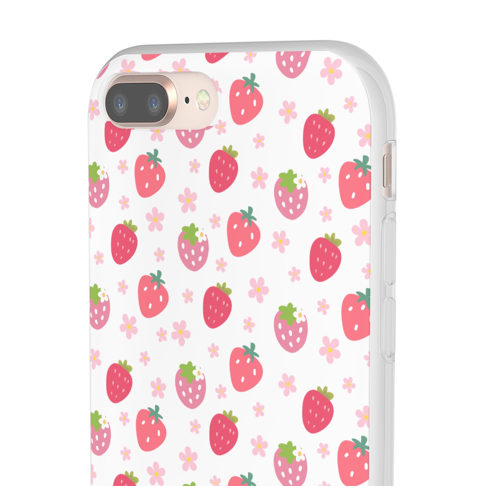 Strawberries and Daisies Flexible Phone Case iPhone Case Samsung Galaxy - Phone Case - Kristine Celestine