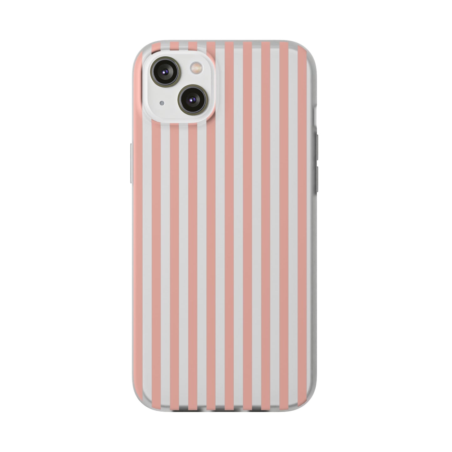 Coral Pink Stripes Flexible Phone Case iPhone Case Samsung Galaxy - Phone Case - Kristine Celestine