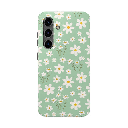 Mint Daisy Delight Tough Phone Case for iPhone and Samsung Galaxy