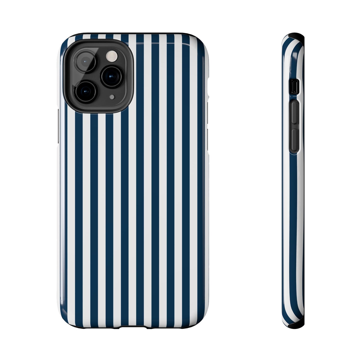 Navy Blue Stripes Tough Phone Case for iPhone and Samsung Galaxy