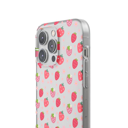 Strawberries and Daisies Flexible Phone Case iPhone Case Samsung Galaxy - Phone Case - Kristine Celestine