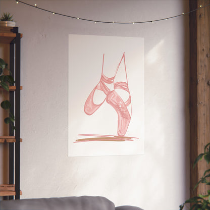 Ballerina Tippy Toes Wall Art Poster - Poster - Kristine Celestine