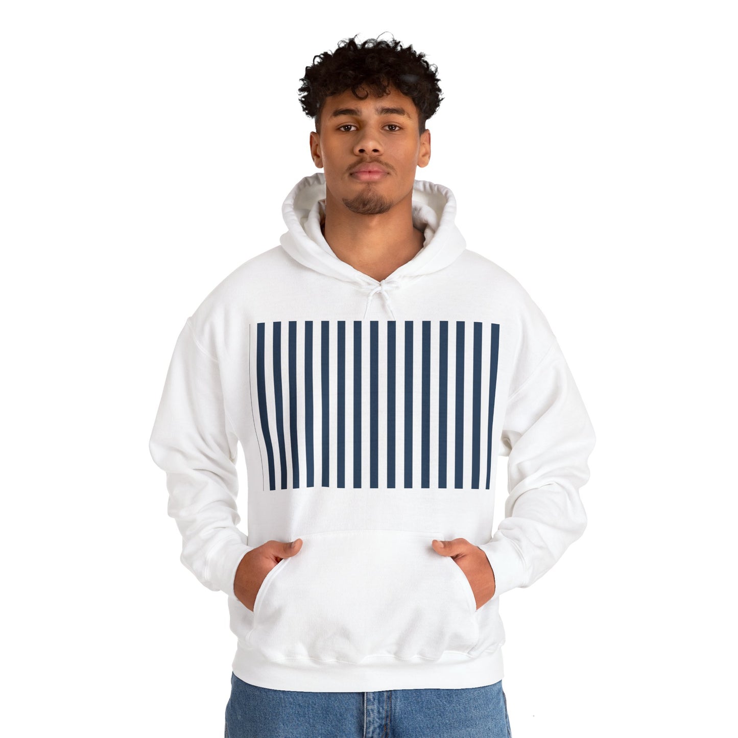 Navy Blue Stripes Hoodie - Hoodie - Kristine Celestine