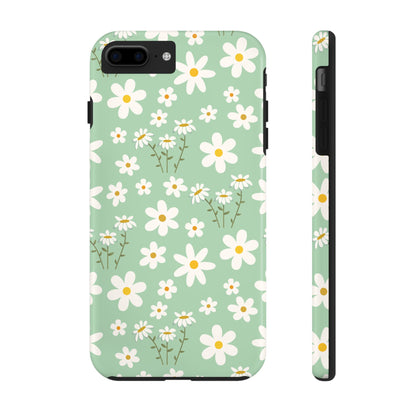 Mint Daisy Delight Tough Phone Case for iPhone and Samsung Galaxy