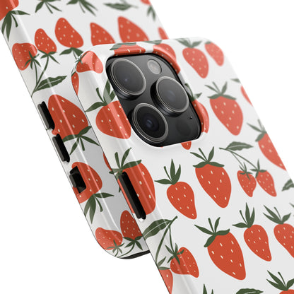 Tropical Strawberry Tough Phone Case for iPhone and Samsung Galaxy