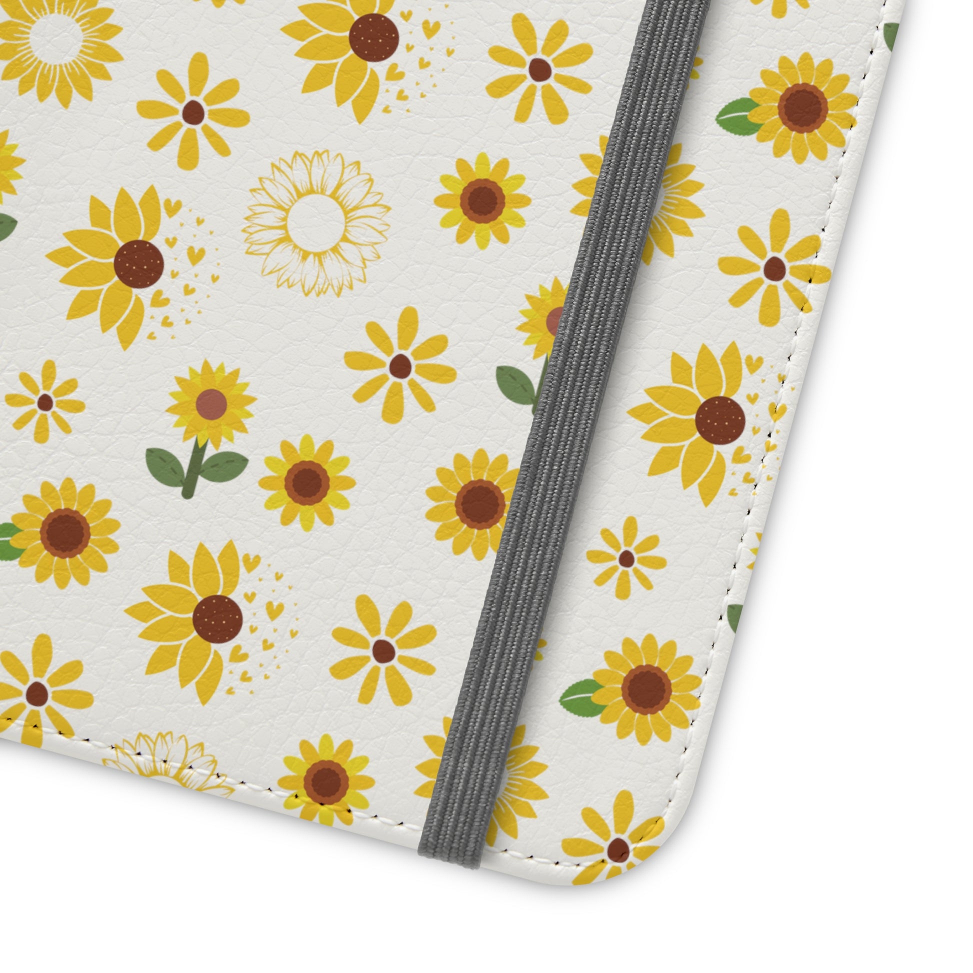 Sunflower Burst Flip Phone Case Cover with Pockets - Phone Case - Kristine Celestine