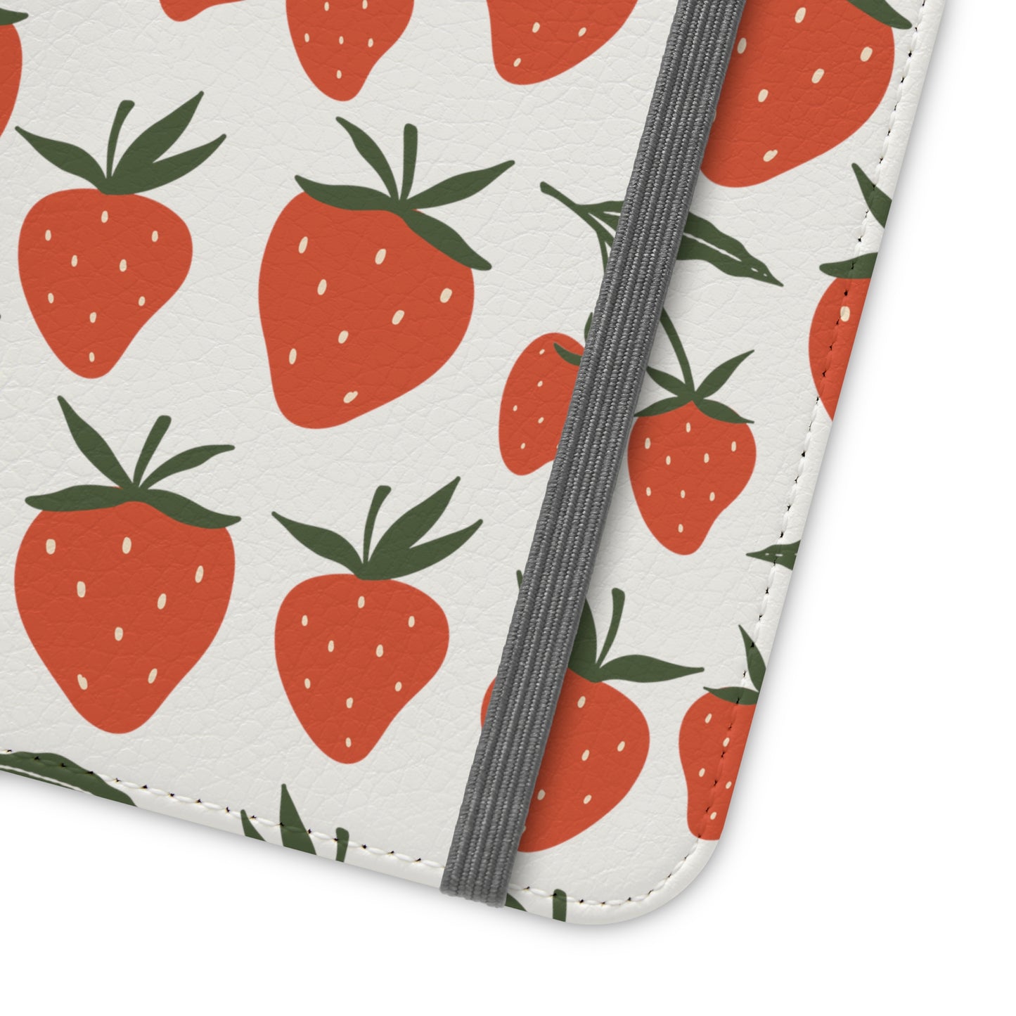 Tropical Strawberry Flip Phone Case Cover with Pockets - Phone Case - Printify - Kristine Celestine