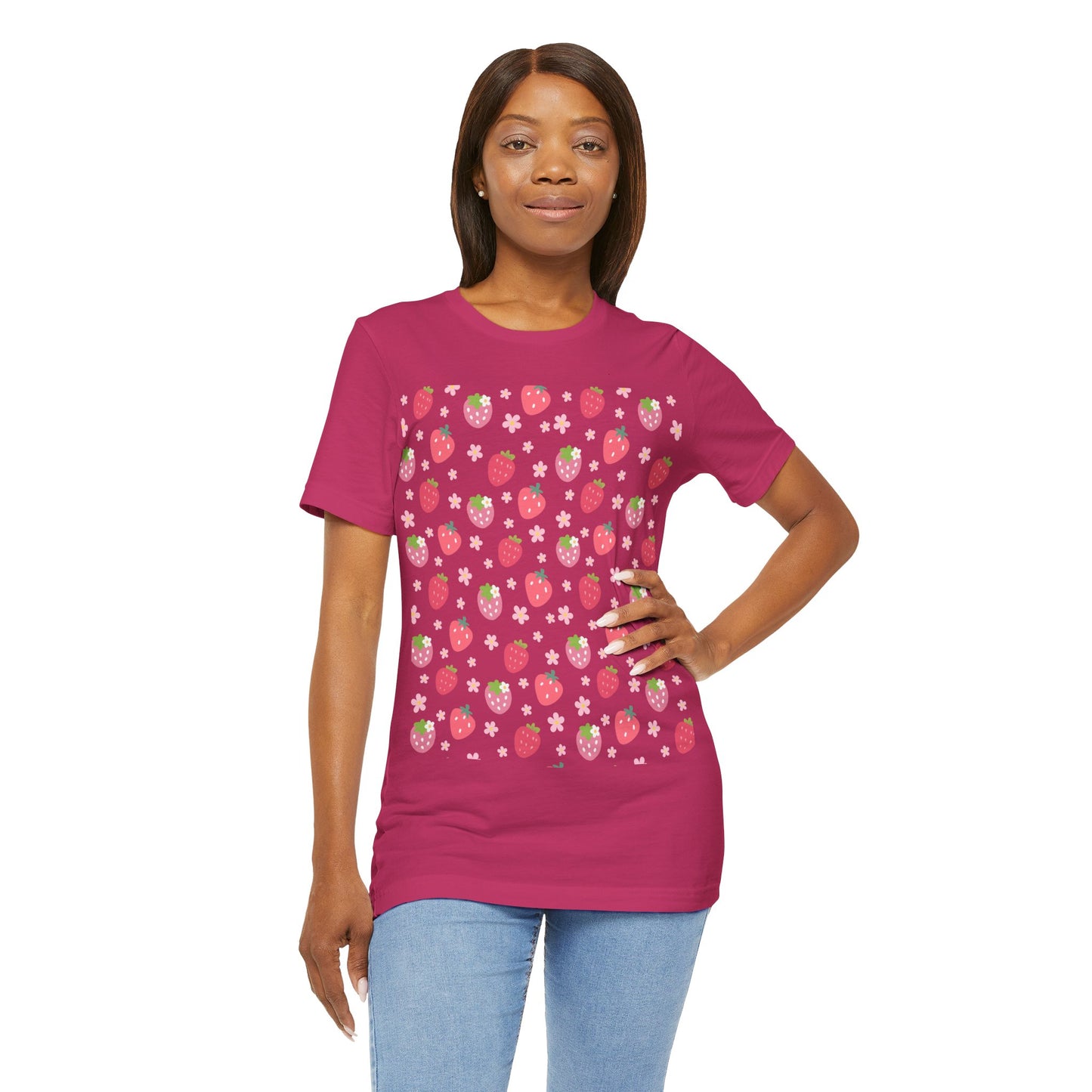 Strawberries and Daisies T - Shirt - T - Shirt - Kristine Celestine