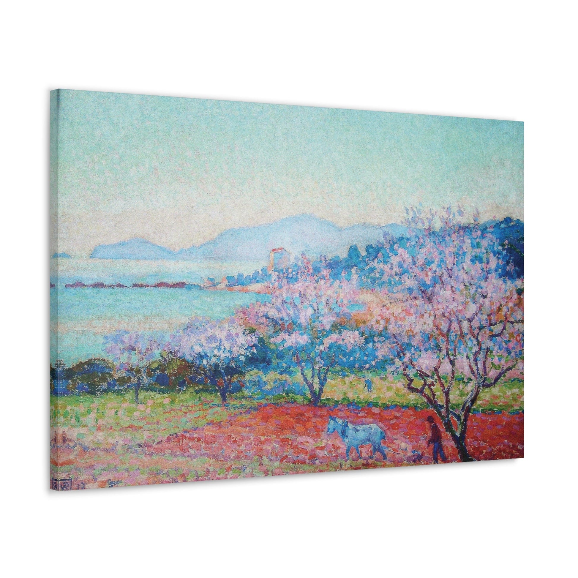 Almond Tree Blossoms by the Lake Canvas Gallery Wrap - Canvas - Kristine Celestine