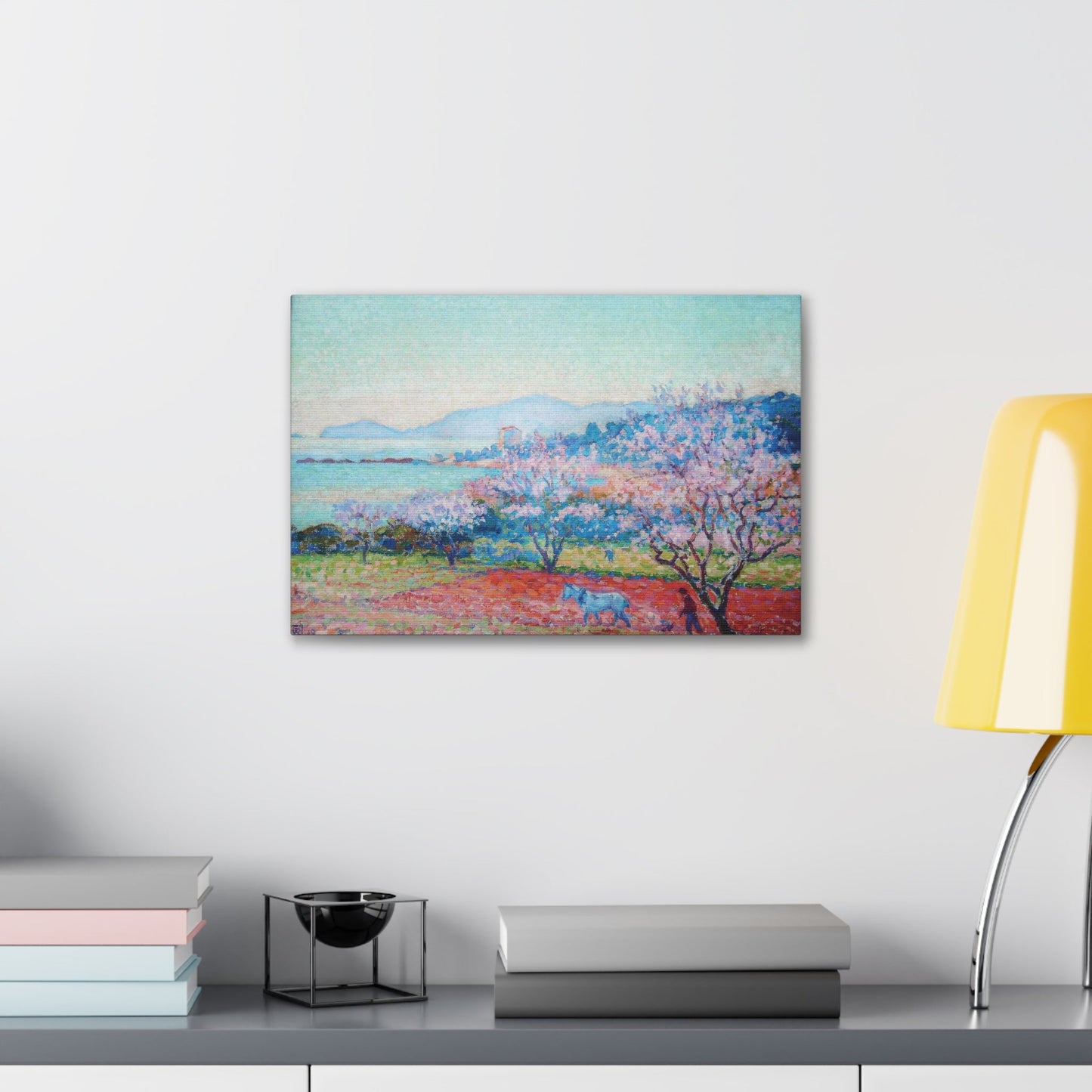 Almond Tree Blossoms by the Lake Canvas Gallery Wrap - Canvas - Kristine Celestine