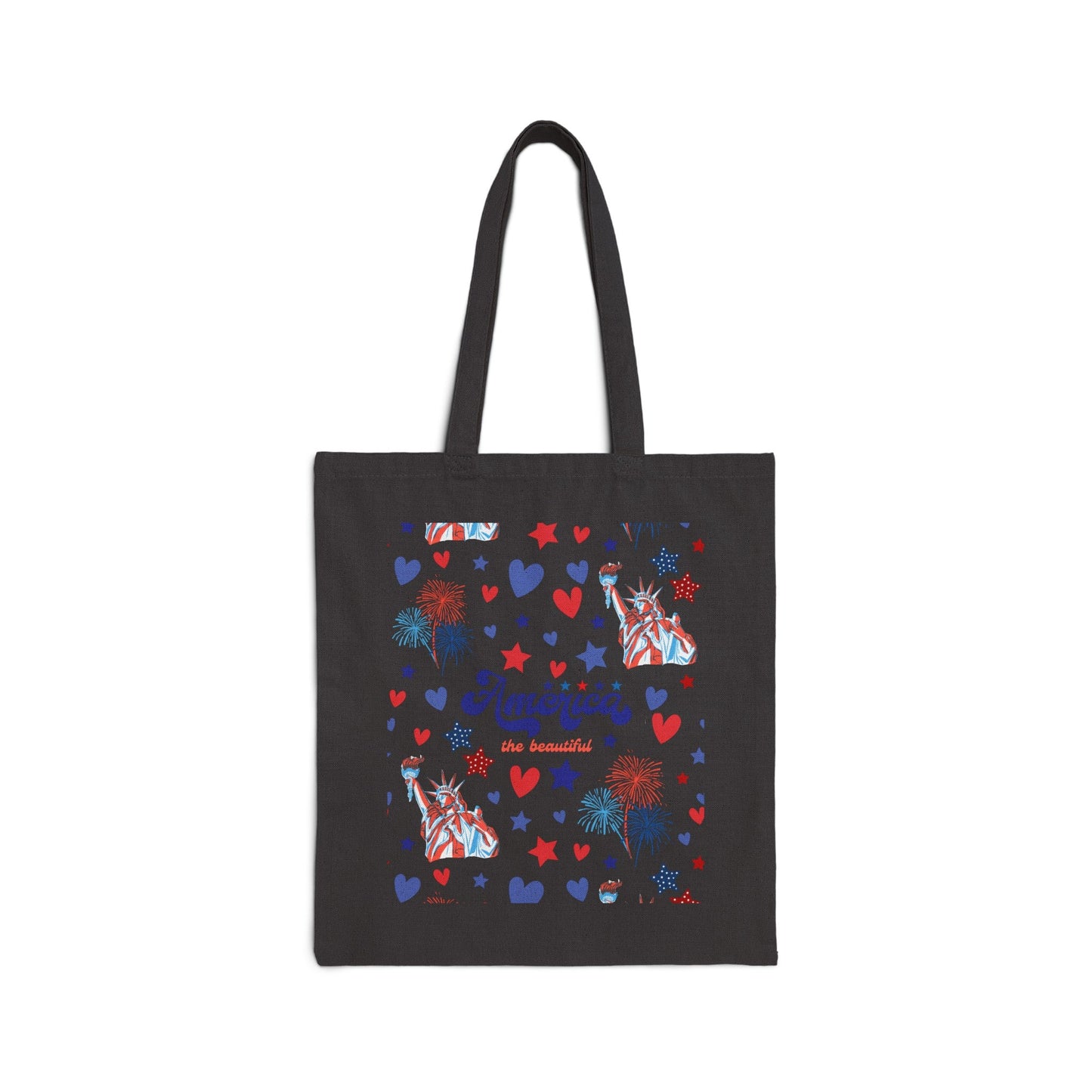 America the Beautiful Cotton Canvas Tote Bag - Bags - Kristine Celestine