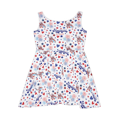 America the Beautiful Women's Skater Dress - All Over Prints - Kristine Celestine