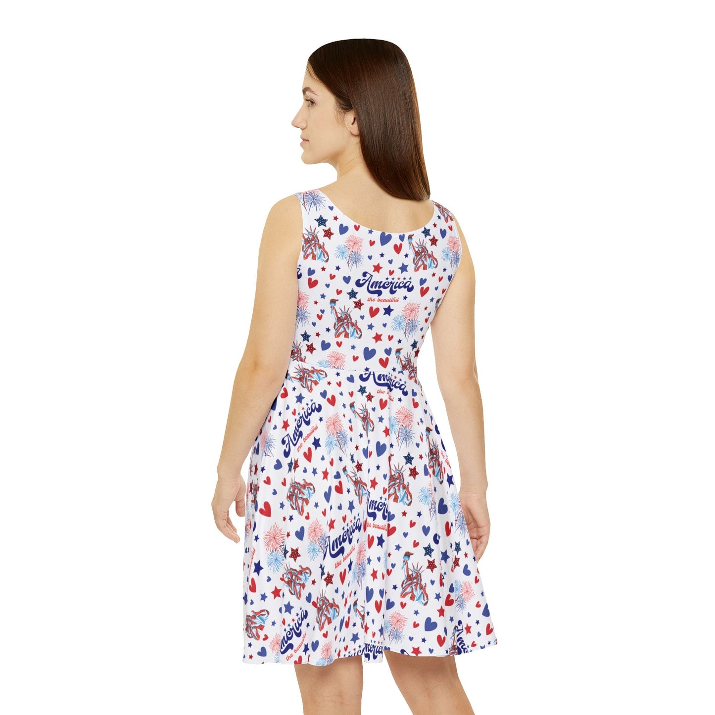 America the Beautiful Women's Skater Dress - All Over Prints - Kristine Celestine