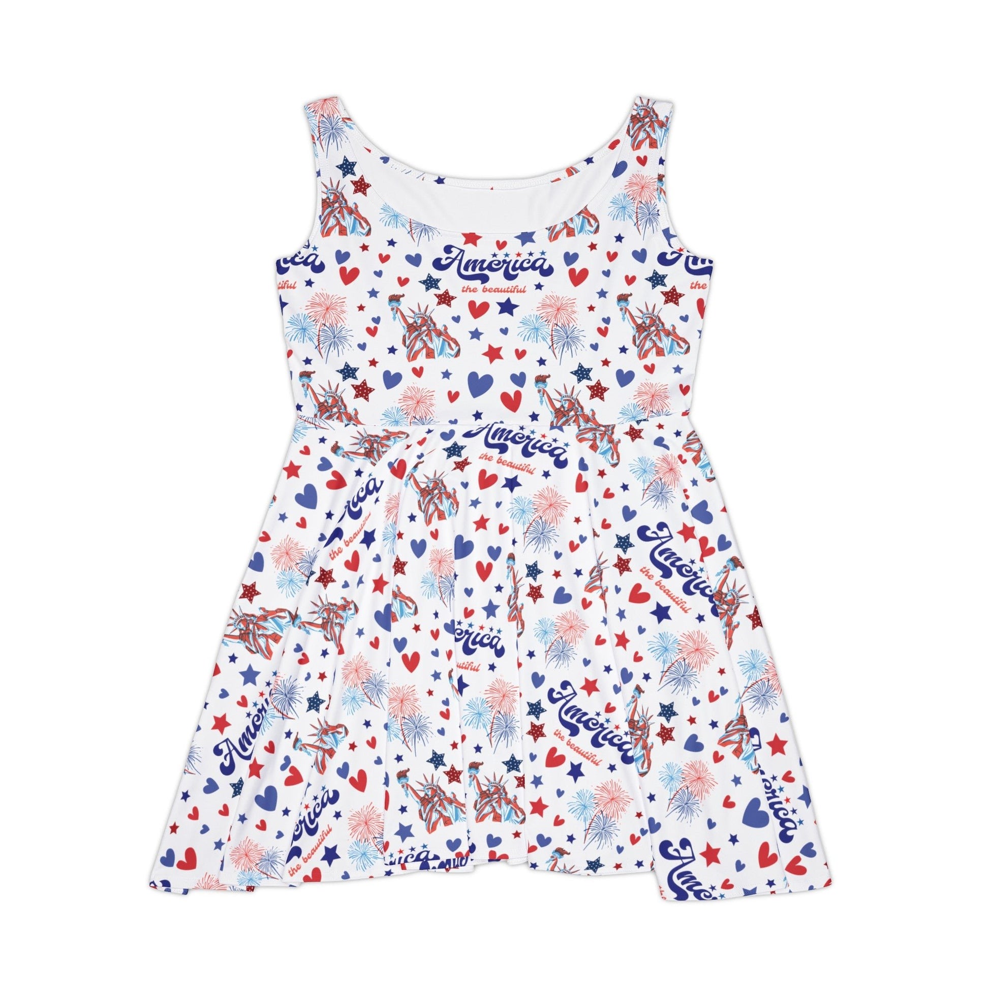 America the Beautiful Women's Skater Dress - All Over Prints - Kristine Celestine