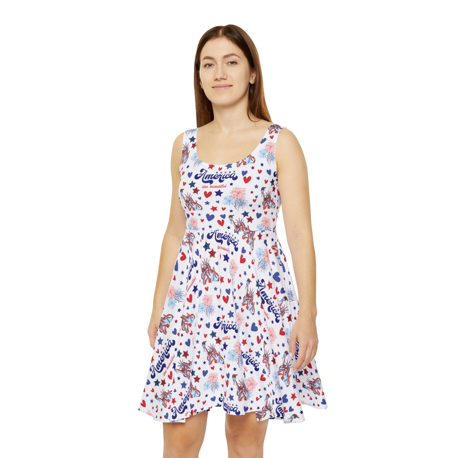 America the Beautiful Women's Skater Dress - All Over Prints - Kristine Celestine