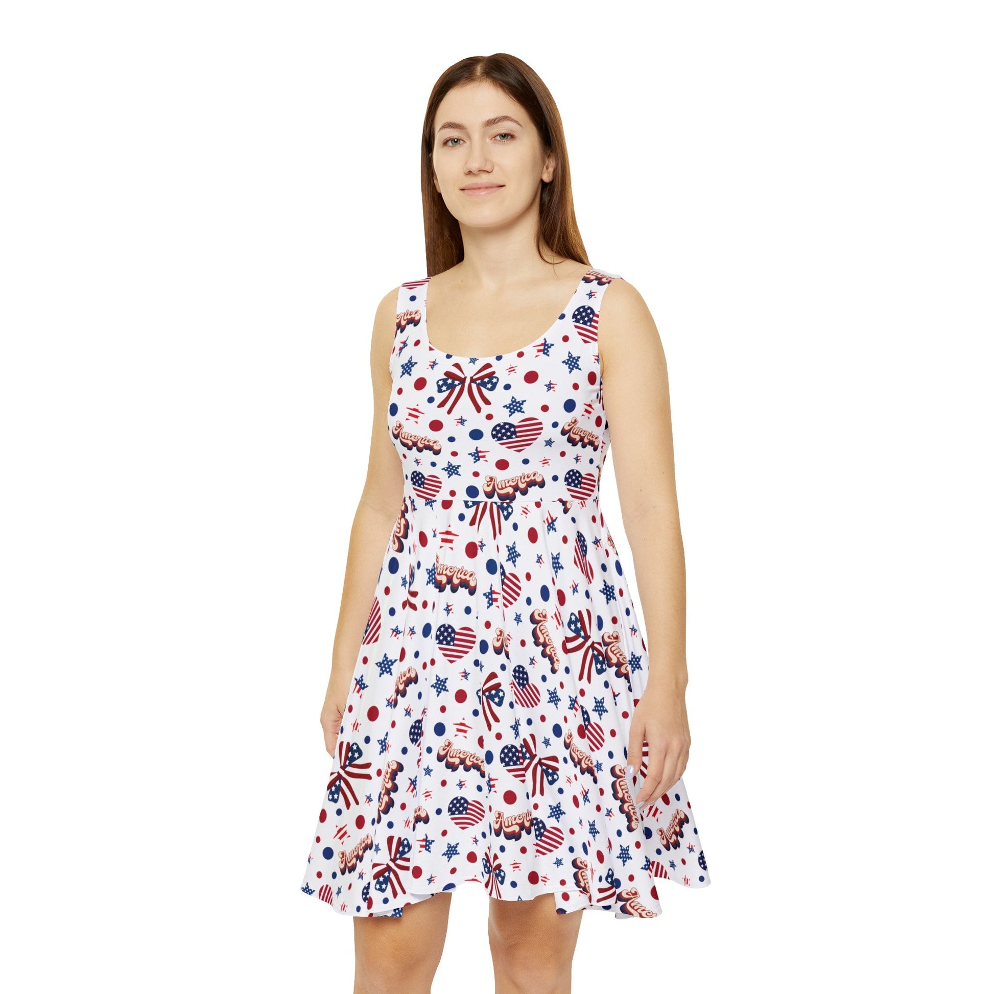 America's Sweetheart and Bows Women's Skater Dress - Dress - Kristine Celestine