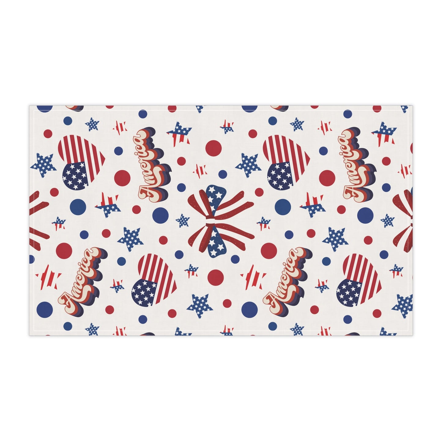 America's Sweetheart and Bows Kitchen Towel - Kitchen Towel - Kristine Celestine