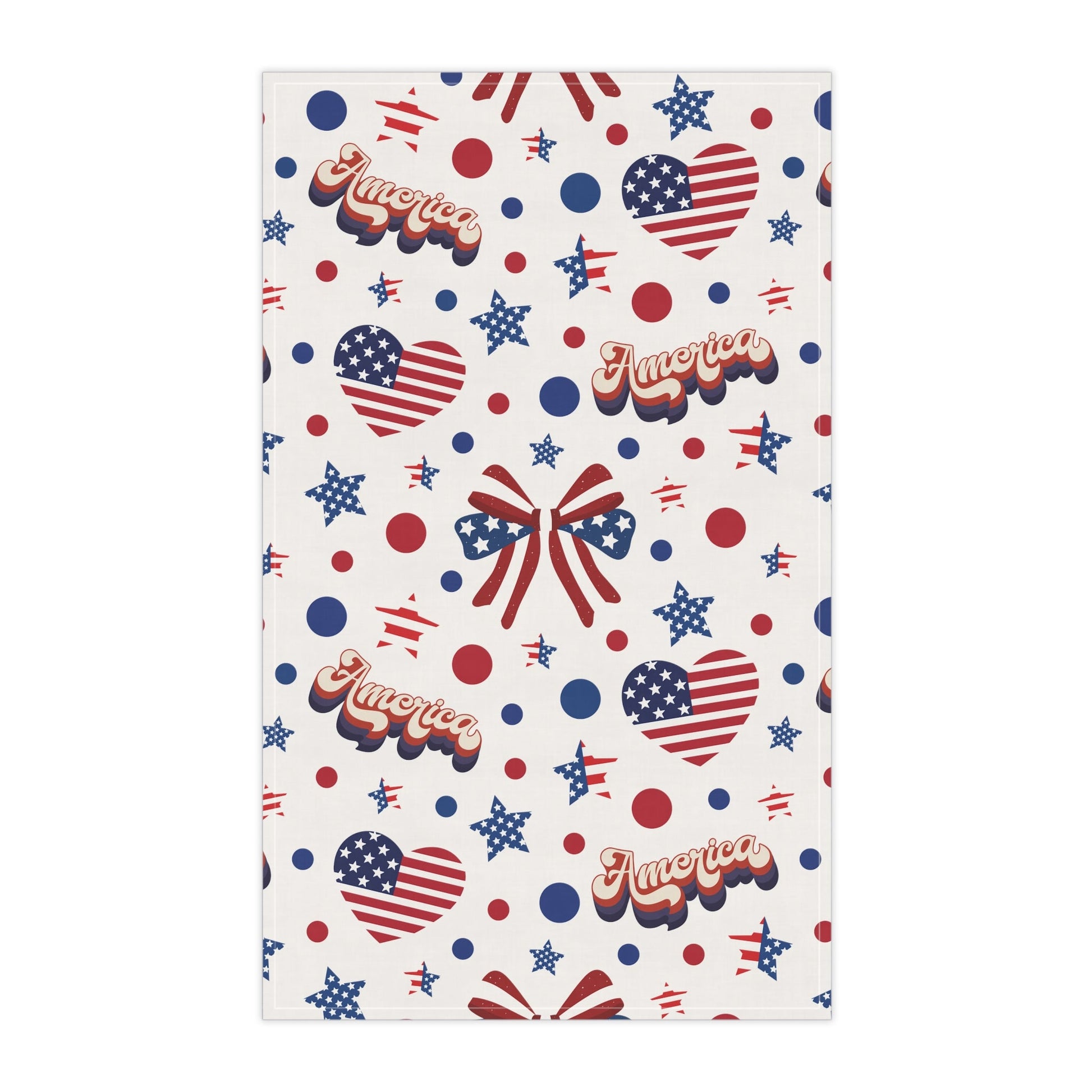 America's Sweetheart and Bows Kitchen Towel - Kitchen Towel - Kristine Celestine