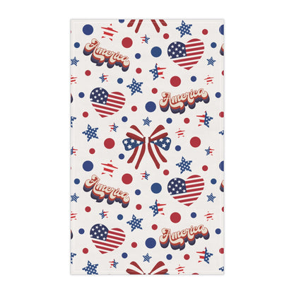 America's Sweetheart and Bows Kitchen Towel - Kitchen Towel - Kristine Celestine