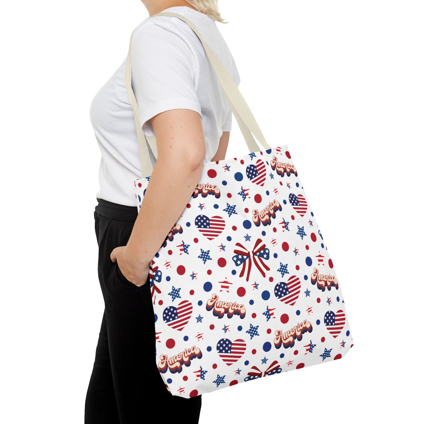 America's Sweetheart and Bows Tote Bag - Bags - Kristine Celestine