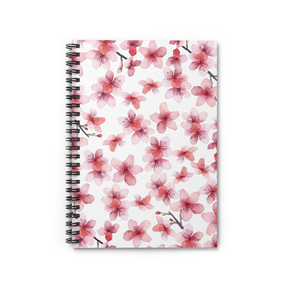 Baby Pink Flower Blossoms Spiral Notebook 6x8" (vQ) - Notebook - Kristine Celestine