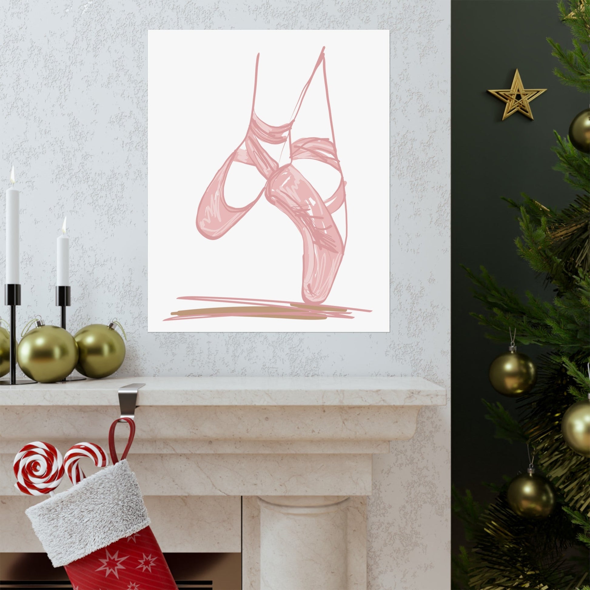 Ballerina Tippy Toes Wall Art Poster - Poster - Kristine Celestine