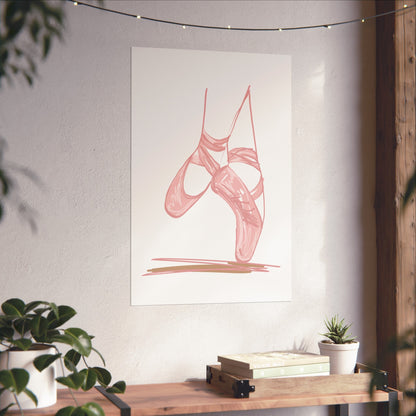 Ballerina Tippy Toes Wall Art Poster - Poster - Kristine Celestine